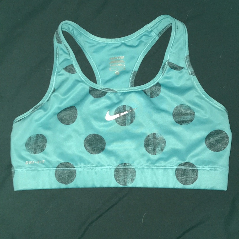 Nike polka dot sports bra
